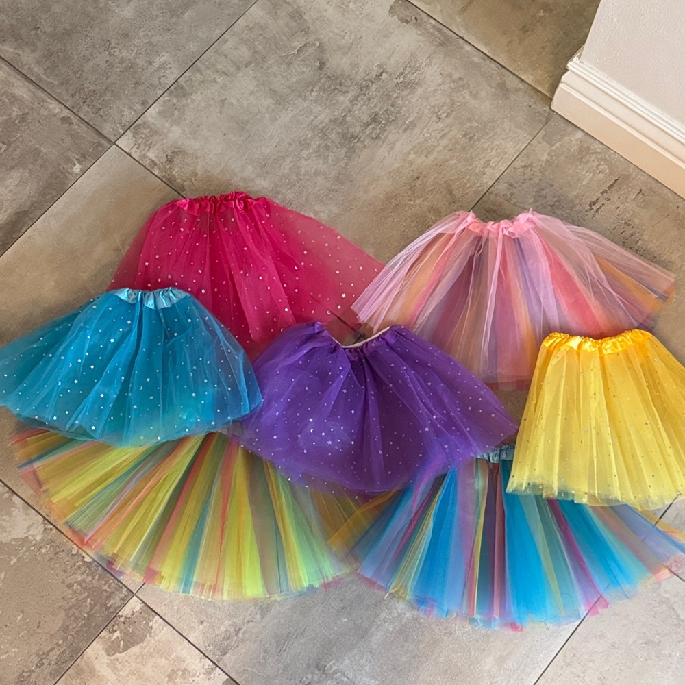 Colorful Tulle play dress up skirts